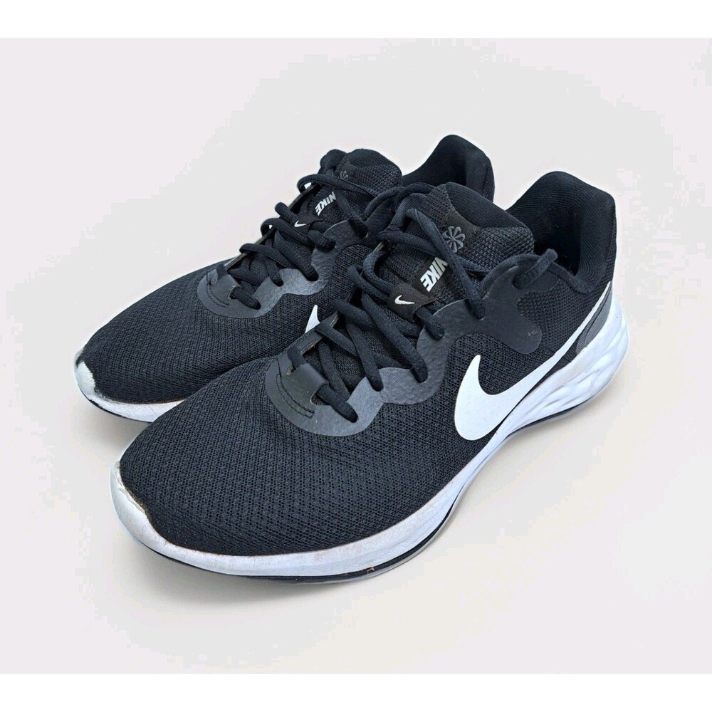 Nike Revolution 6 Men's 9 Black White Running Sneakers Next Nature DC3728-003